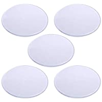 Base redonda de plástico transparente (poliestireno) - 7cm de diámetro - 5 unidades - Ideal para soporte de maquetas…